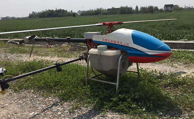 江蘇太倉(cāng)植保無(wú)人機(jī)助力小麥病蟲害防治插圖1 正在使用植保無(wú)人機(jī)噴藥殺蟲